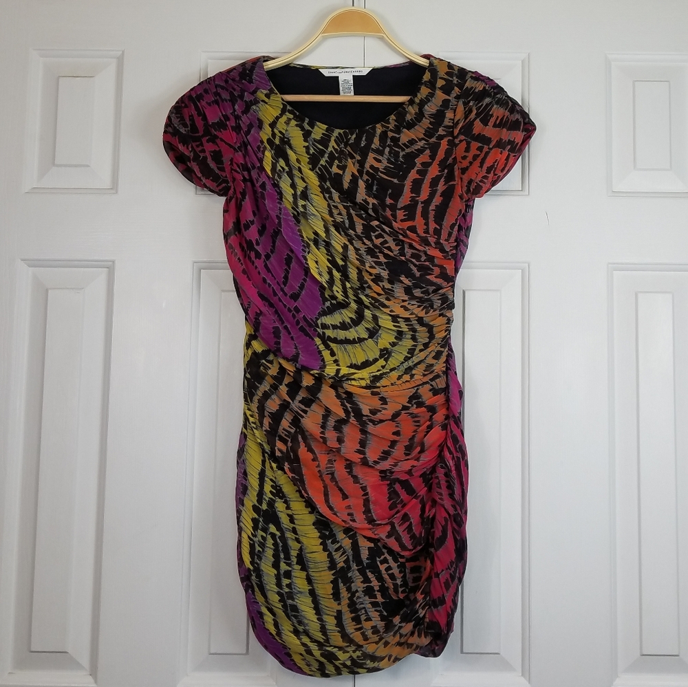 Diane Von Furstenberg Multicolor Abstract Dress